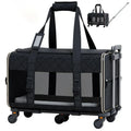 Quilted Chariot Pet Carrier With Removable Wheels And Double Telescopic Handle - PRO