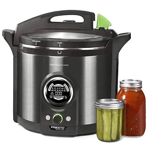 Presto 12 Qt Digital Pressure Canner, Black Stainless - 02144