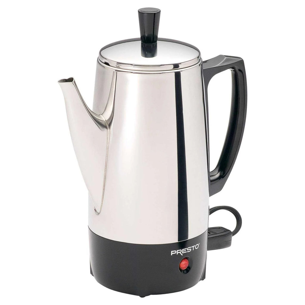 Presto Stainless Steel Percolator Coffee Maker, 6-Cup - 02822