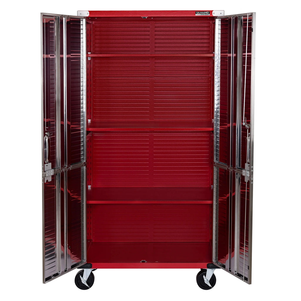 Seville Classics UltraHD Rolling Storage Cabinet, Granite, 36in W x 18in D x 72in H