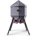 80lb Poultry Feeder, Adjustable Height, UV Stable, Weather Resistant, 8 Ports, Made In USA