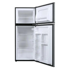 Galanz 4.6 Cu Ft Two Door Mini Refrigerator With Freezer, Stainless Steel - GL46TS5E