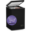 Northair Chest Freezer, 3.5 Cu Ft, 2 Removable Baskets, Black