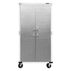 Seville Classics UltraHD Rolling Storage Cabinet, Granite, 36in W x 18in D x 72in H