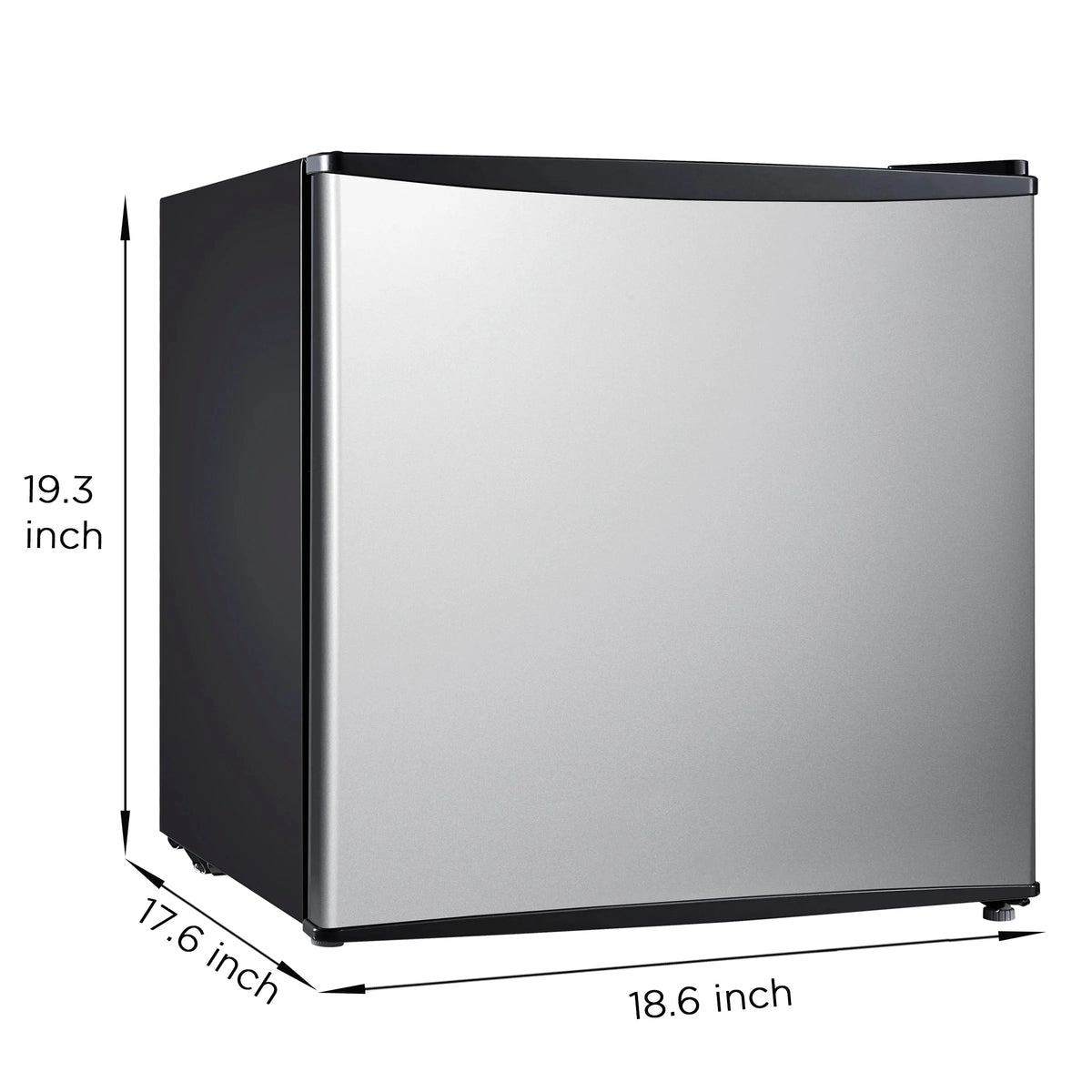 Mainstays 1.7 Cu. Ft. Single Door Mini Refrigerator, Stainless Steel Look