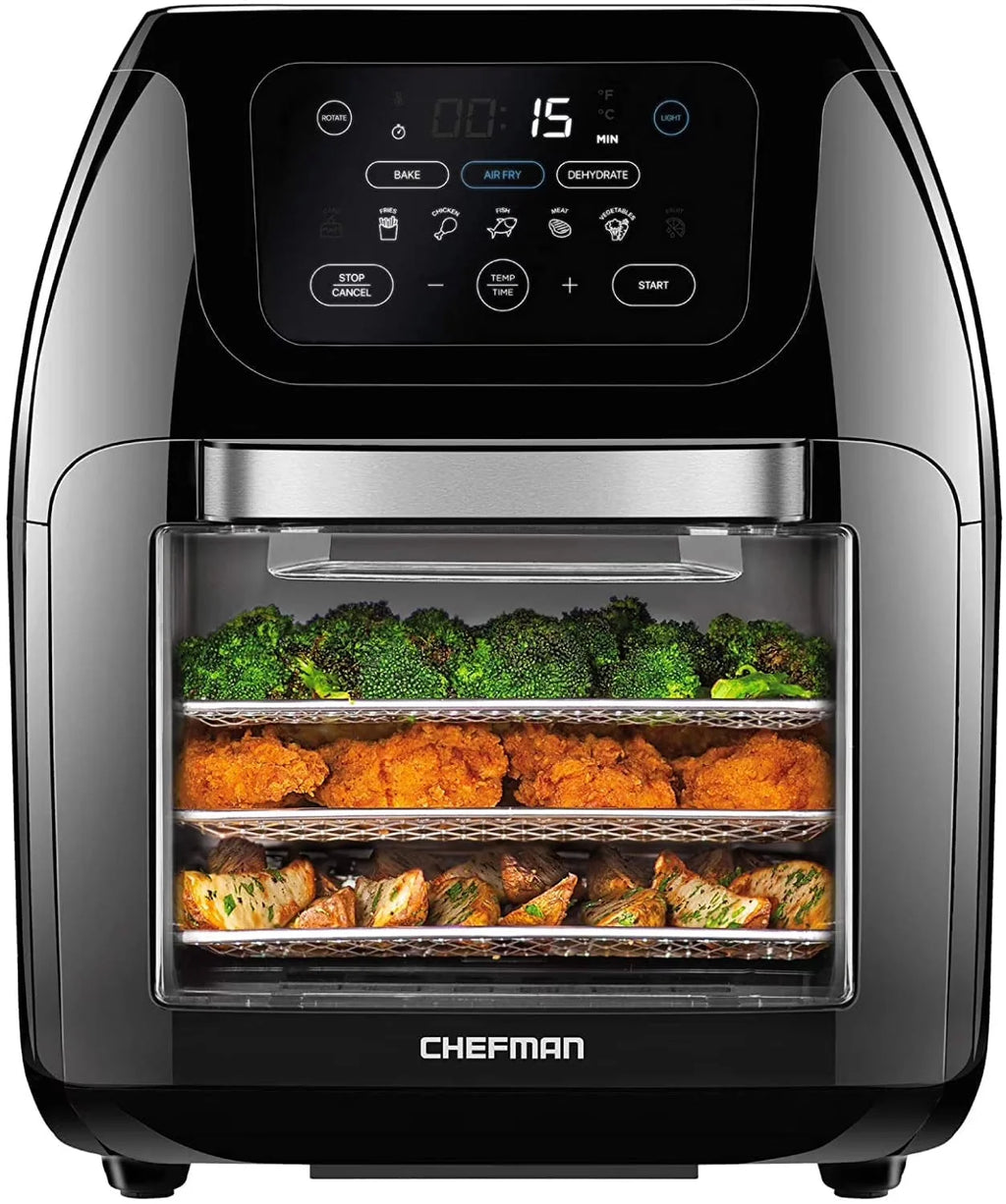 Chefman Digital Air Fryer With Rotisserie, 10 Qt, 17 Presets - CRJ38-10-RDO-V2