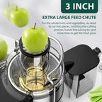 Centrifugal Juicer Machine 1100W, 3 in Feed Chute, BPA Free, Black