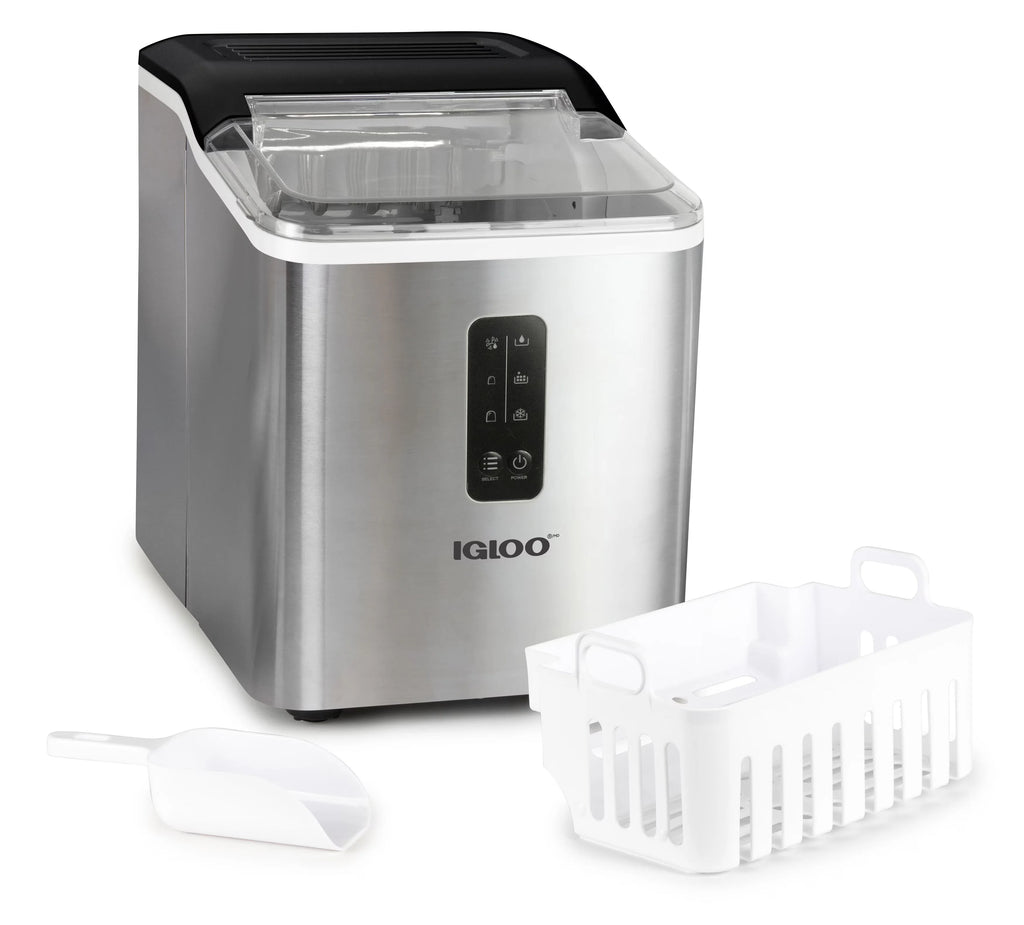 Igloo Self-Cleaning Countertop Ice Maker, 1.5 qt, 26 lbs/24 Hours, Aqua