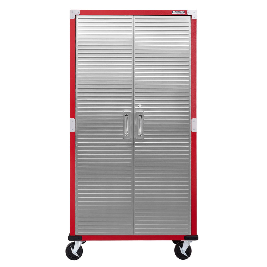 Seville Classics UltraHD Rolling Storage Cabinet, Granite, 36in W x 18in D x 72in H