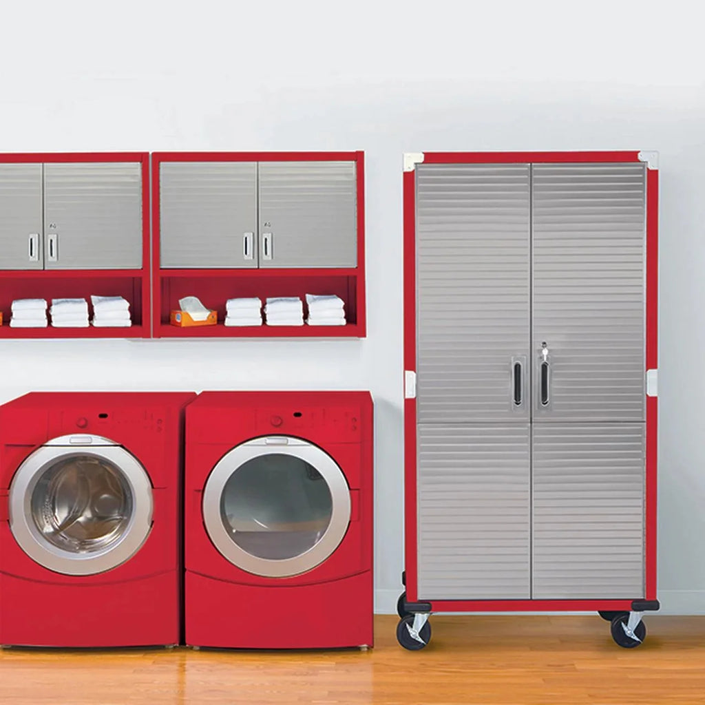 Seville Classics UltraHD Rolling Storage Cabinet, Granite, 36in W x 18in D x 72in H