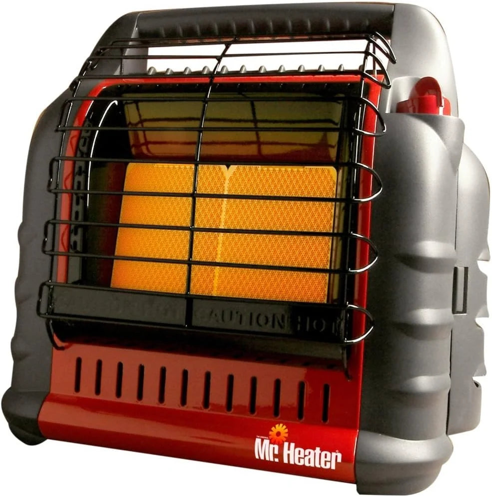 Mr. Heater Portable Big Buddy Propane Heater Bundle - 10-Ft Hose & Tank Adapter, 4 000 9 000 Or 18 000 BTU (3 Items)