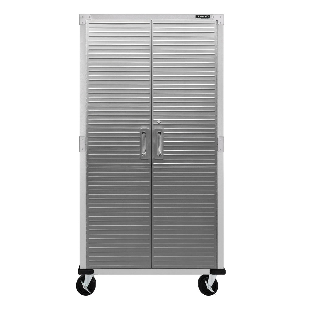 Seville Classics UltraHD Rolling Storage Cabinet, Granite, 36in W x 18in D x 72in H