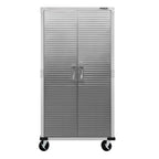 Seville Classics UltraHD Rolling Storage Cabinet, Granite, 36in W x 18in D x 72in H