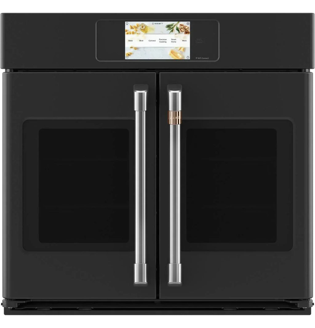 Cafe 30 Inch Matte Black Single Convection Smart Electric Wall Oven - CTS90FP3ND1