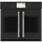 Cafe 30 Inch Matte Black Single Convection Smart Electric Wall Oven - CTS90FP3ND1