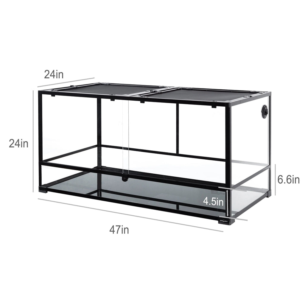 120 Gallon Extra Large Reptile Terrarium - 48 in x 24 in x 24 in
