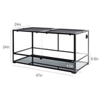 120 Gallon Extra Large Reptile Terrarium - 48 in x 24 in x 24 in