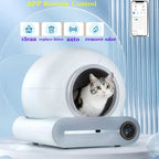 Automatic Cat Litter Box, White, 65L Capacity, 9L Collection Bin - TYSD-1