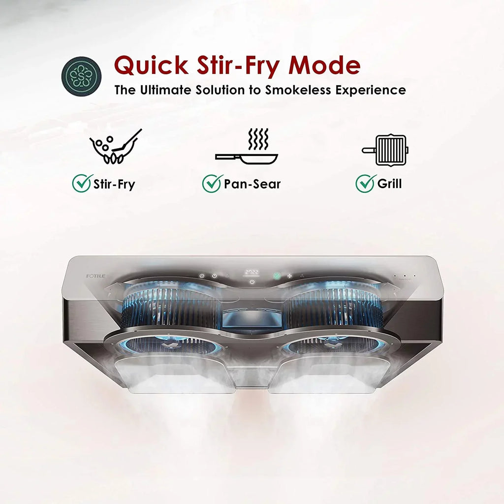 FOTILE Pixie Air Series Slim Line Under-Cabinet Range Hood With WhisPower Motors And Capture-Shield Technology - UQG3002