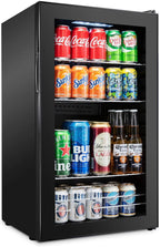 Ivation Freestanding Wine Cellar Mini Fridge, 101-Bottle, Stainless Steel