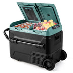 Spaco Dual-Zone 53QT Portable Car Refrigerator Freezer
