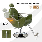 OmySalon Reclining Salon Chair With Footrest And 330 lbs Capacity