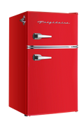 Frigidaire Retro Two-Door Compact Refrigerator With Freezer, 3.1 Cu. Ft., Red