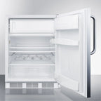 ADA Compliant Built-In Undercounter Refrigerator-Freezer, 5.1 cu.ft., 24 in, Stainless Steel Door