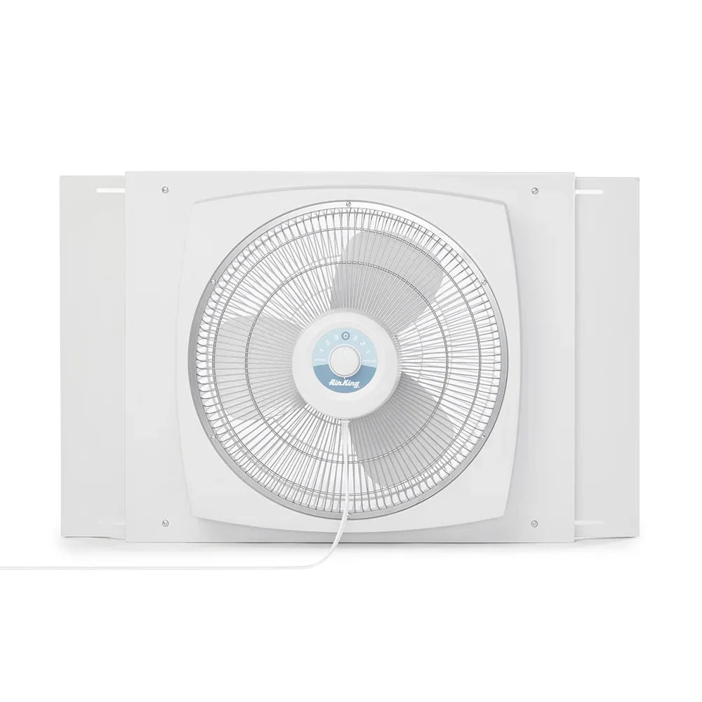 Air King Storm Guard 16 Inch 3-Speed Window Fan, White - 1/16 HP