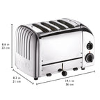 Dualit Classic 4-Slice Toaster, Stainless Steel - NewGen