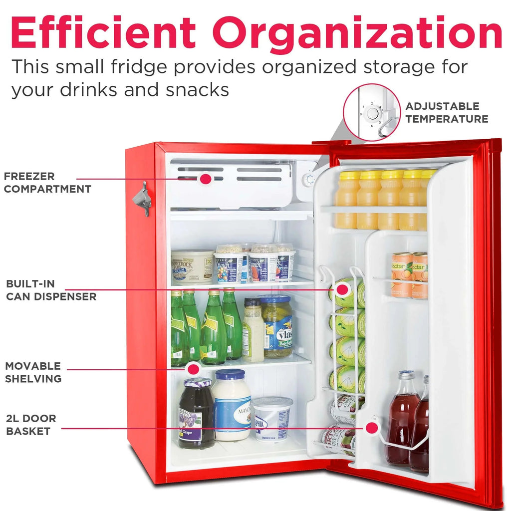 Frigidaire Retro Bar Fridge, 3.2 Cu. Ft., Pink, 65-Watt - EFR376-C-PINK