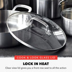 GreenPan x Bobby Flay 10 Piece Stainless Steel Tri-Ply Cookware Set - 8QT Stockpot