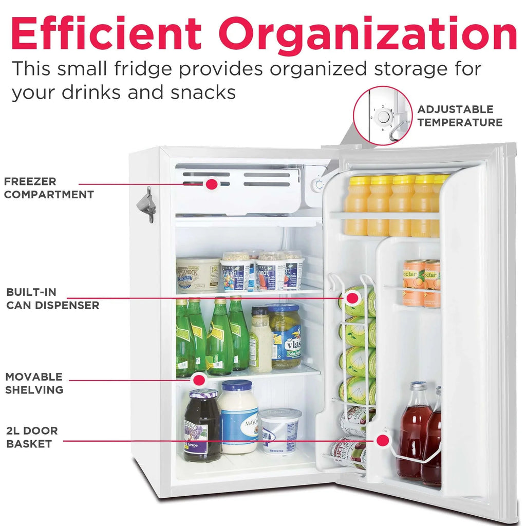 Frigidaire Retro Bar Fridge, 3.2 Cu. Ft., Pink, 65-Watt - EFR376-C-PINK