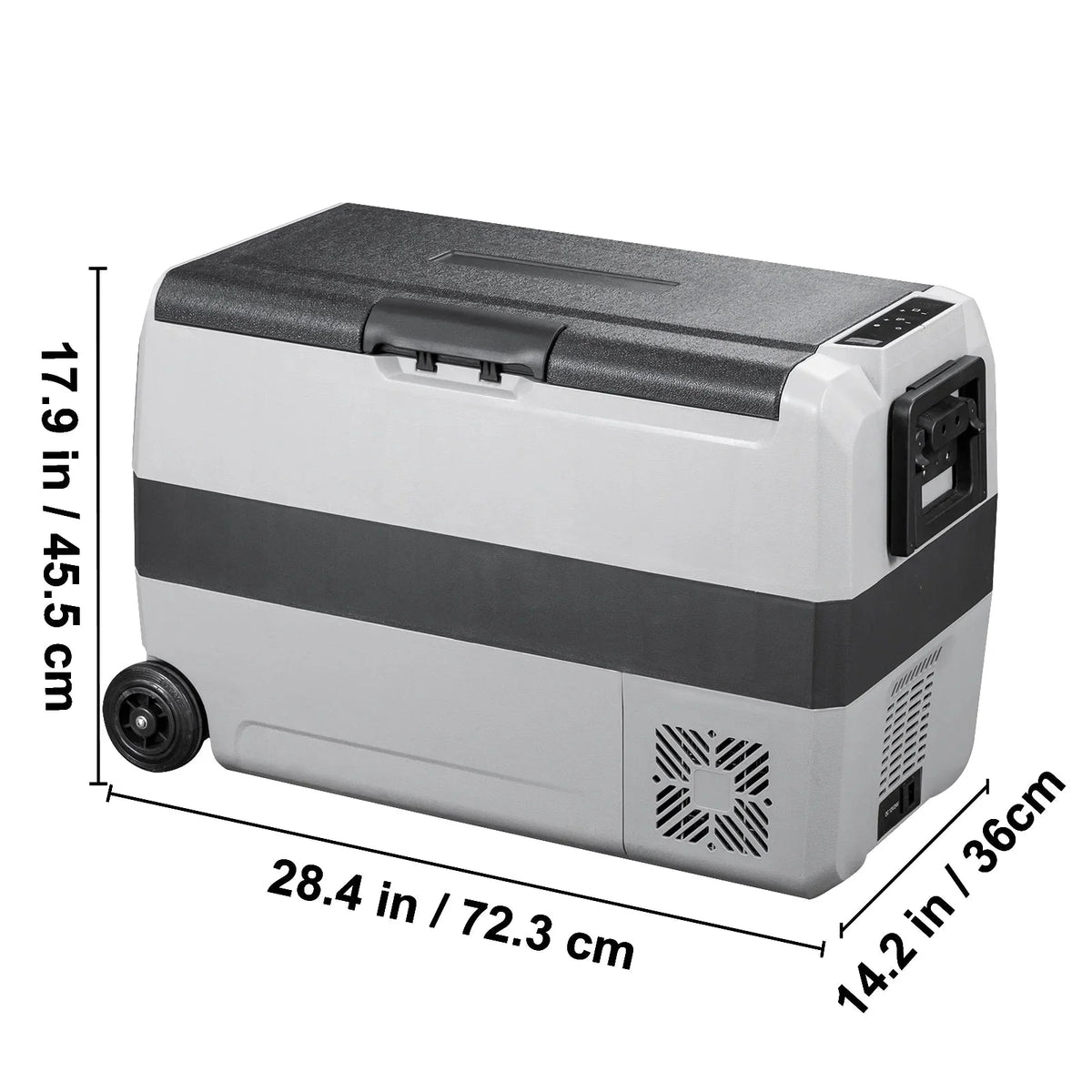 VEVOR Dual-Zone Car Refrigerator Freezer, 48QT - T45K