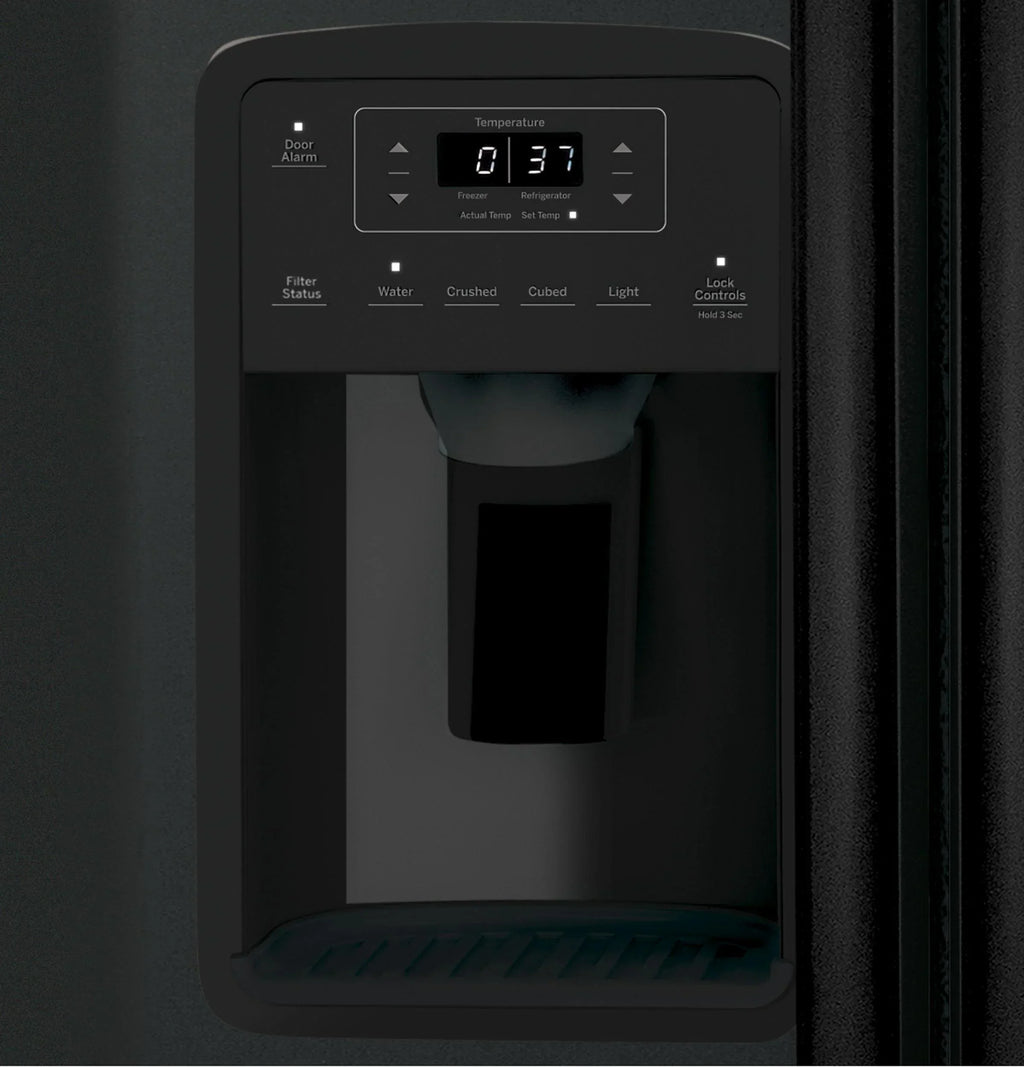 GE APPLIANCES Side By Side Freestanding Refrigerator - GSS23GGPBB