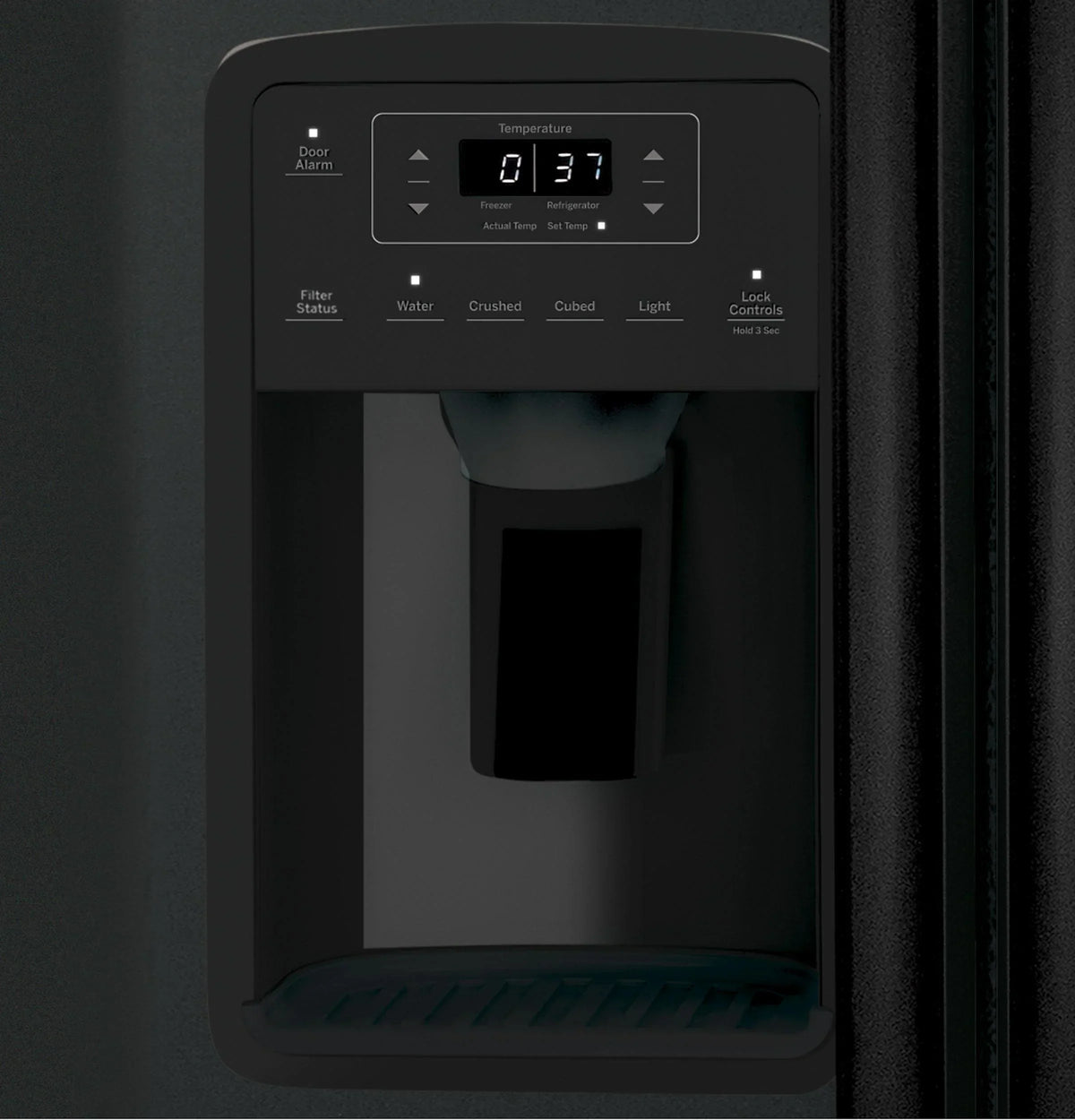 GE APPLIANCES Side By Side Freestanding Refrigerator - GSS23GGPBB