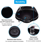AW Wall-Mounted Shampoo Bowl Kit With Sprayer, Neck Rest And CUPC Vacuum Breaker