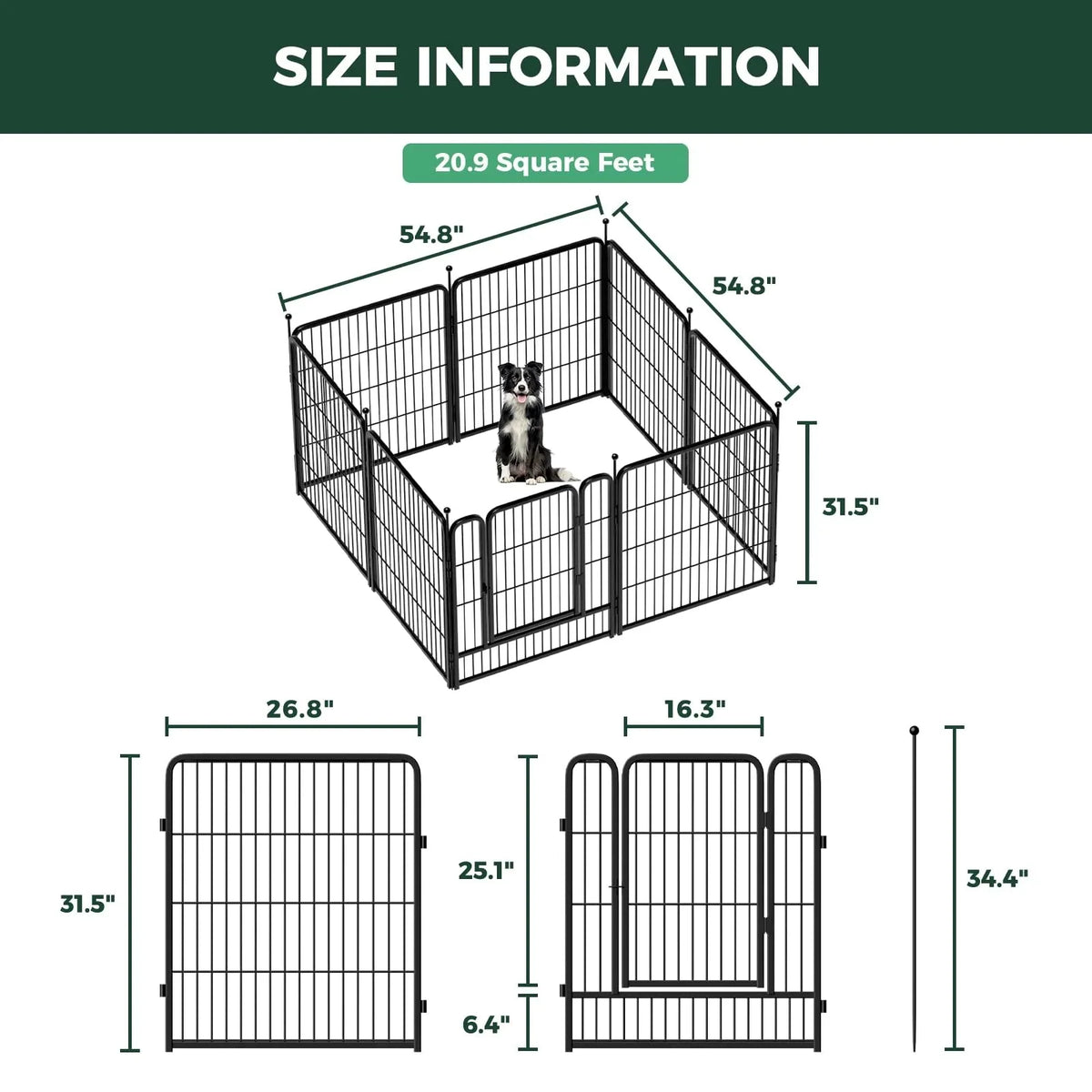 32 Inch Dog Playpen for Small Dogs