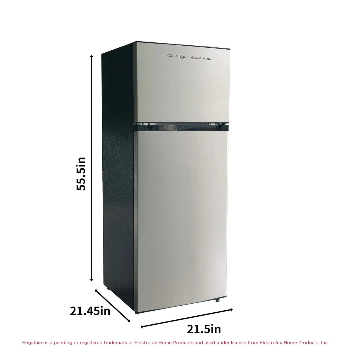 Frigidaire 21 in 7.5 Cu. Ft. Retro Top-Freezer Refrigerator, Standard Door Style, Stainless Look
