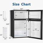Euhomy 3.2 Cu.Ft Mini Refrigerator With Freezer