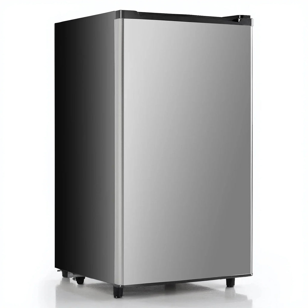TINKLE WELL Mini Fridge With Freezer, 3.2 Cu Ft, Single Door, Silver