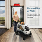 Poloma Foldable Pet Stroller For Large Or 2 Dogs Cats, Gray - GS-307Z