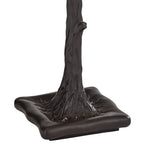 Robert Louis Tiffany Table Lamp 26 inch High Dark Bronze Cherry Blossom Stained Art Glass Shade