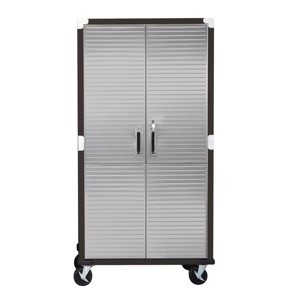 Seville Classics UltraHD Rolling Storage Cabinet, Granite, 36in W x 18in D x 72in H