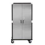 Seville Classics UltraHD Rolling Storage Cabinet, Granite, 36in W x 18in D x 72in H