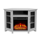 45 inch Industrial Corner Electric Fireplace TV Stand Console Table - 17 Electric Fireplace