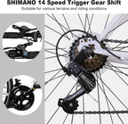 WEIZE Road Bike, 700C Wheel City Commuter Bicycle, Shimano 14 Speed Drop Bar, Racing Adult Bike with Caliper Brakes, High-Carbon Steel Hybrid Bikes