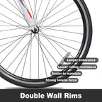 WEIZE Road Bike, 700C Wheel City Commuter Bicycle, Shimano 14 Speed Drop Bar, Racing Adult Bike with Caliper Brakes, High-Carbon Steel Hybrid Bikes