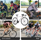 WEIZE Road Bike, 700C Wheel City Commuter Bicycle, Shimano 14 Speed Drop Bar, Racing Adult Bike with Caliper Brakes, High-Carbon Steel Hybrid Bikes