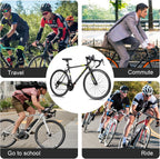 WEIZE Road Bike, 700C Wheel City Commuter Bicycle, Shimano 14 Speed Drop Bar, Racing Adult Bike with Caliper Brakes, High-Carbon Steel Hybrid Bikes